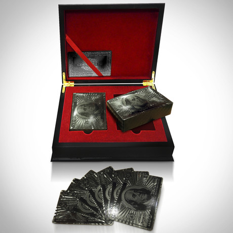 Black on Black Obsidian Carbonite Playings Cards // $100 USD (1 Deck + Single Box)