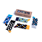 Cotton Polka Dotted Dots Dress Socks // Set of 5 // 3009