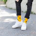 Funky Hipster Bicycle Mustache Socks // Set of 5 // 3017