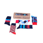Fun Cool Colorful Mix Dress Socks // Set of 5 // 3024
