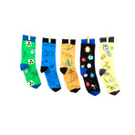 Cotton Science Funny Cool Socks // Set of 5 // 3021