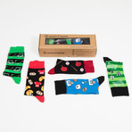 Cotton Sports Funny Cool Socks // Set of 5 // 3019
