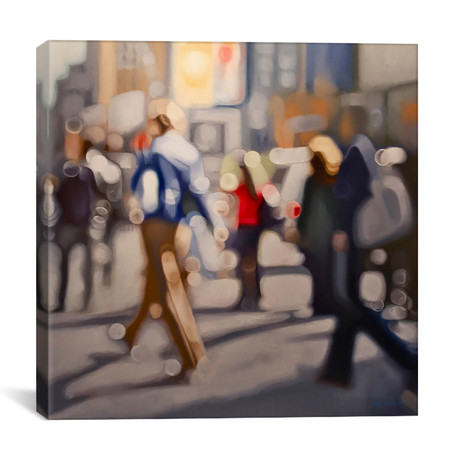 Waiting on Time Square // Philip Barlow (18"W x 18"H x 0.75"D)