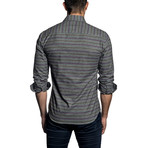 Woven Button-Up // Charcoal Multi Stripe (S)