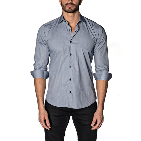 Woven Button-Up // Grey (S)