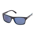 Avalon // Black Onyx + Crystal Blue + Blue Mirror Polarized