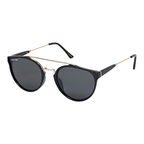 Men's Romi Polarized Sunglasses // Black Onyx + Gold + Smoke