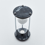 Black Marble-Chrome 60 Minute Hourglass