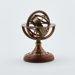 Small Solid Brass Armillary Sphere