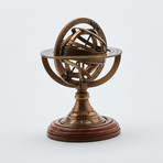 Small Solid Brass Armillary Sphere