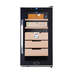 Whynter Elite Touch Control Stainless Cigar Cooler Humidor