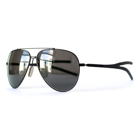 Model 10.02 Sunglasses // White Gold + Dark Amber Polarized