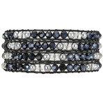 Dark Matter Black Leather Bracelet