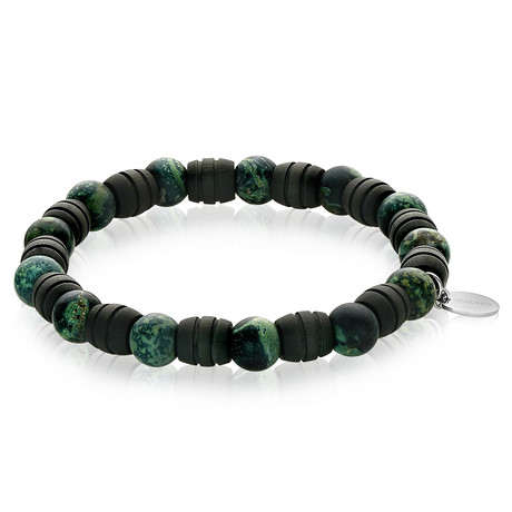 Carbon Fiber Jade Beads Bracelet