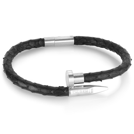 Nail Design Python Leather Bracelet