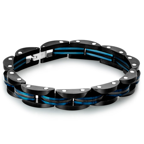 Polished Bracelet // Black + Blue