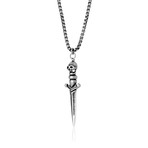 Antique Skull Dagger Necklace