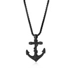 Reptile Design Anchor Necklace