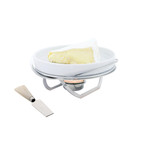 Linea Brie Cheese Rechaud + Knife // Small  (Stainless Steel)