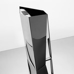 Origami Rectangular Bar Tray + Black Glass