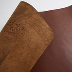Productivity Expert Premium Leather Desk Pad // Brown (12" x 17")