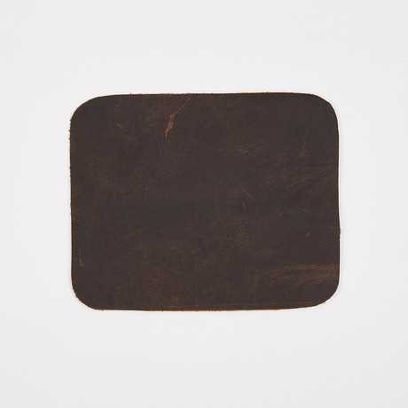 Leather Mouse Pad // Antique Brown (7.5" x 6")
