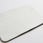 Leather Mouse Pad // White (7.5" x 6")