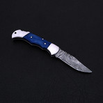 Damascus Folding Pocket Knife // 2334BL