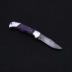 Damascus Folding Pocket Knife // 2334PU