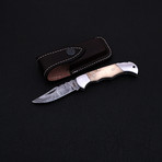 Damascus Folding Pocket Knife // 2334SB