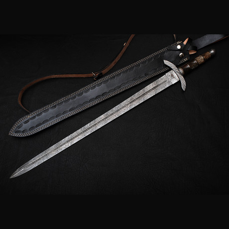 Damascus Norman Sword // 9225-A