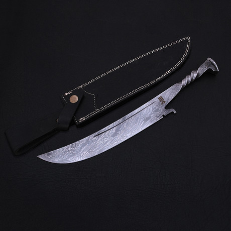 Damascus Railroad Spike Knife // BK0155