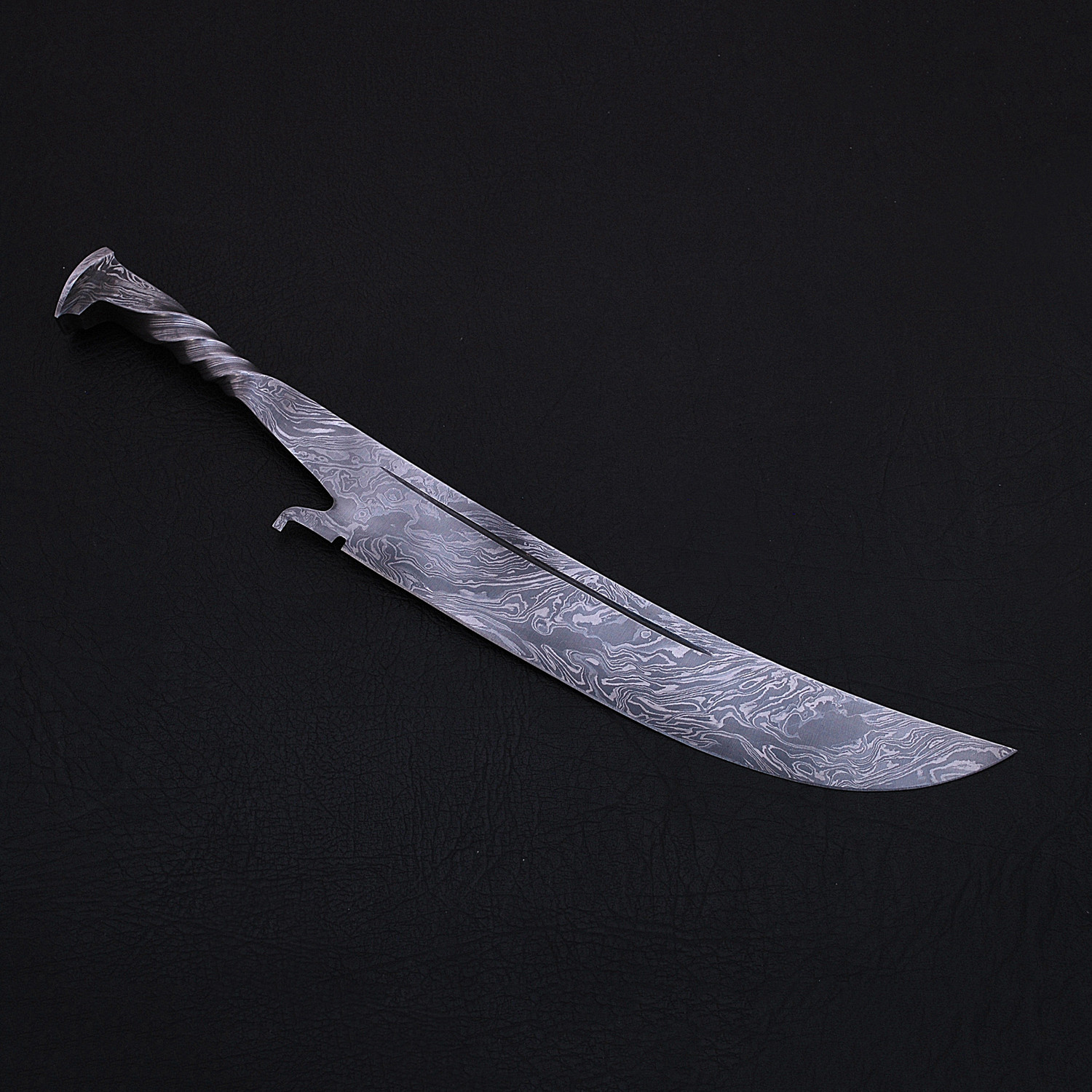 Damascus Railroad Spike Knife // BK0155 - Black Forged Knives - Touch ...