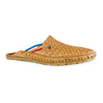 Daily Style Leather Sandals // Natural + Blue + Red (UK: 8)