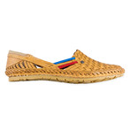 Holas Leather Sandals // Natural + Blue + Red (UK: 6)