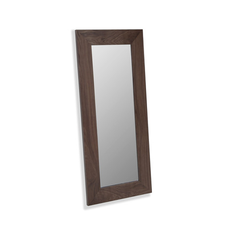 Malta Mirror With Shelf (Walnut)