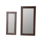 Malta Mirror With Shelf (Walnut)