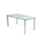 Milano Glass Extendable Dining Table (Silver Base)