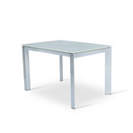 Milano Glass Extendable Dining Table (Silver Base)