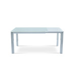 Milano Glass Extendable Dining Table (Silver Base)