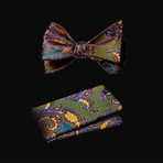 Self-Tie Bow Tie // Bronze + Brown + Green