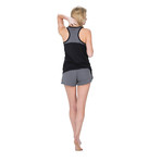 828 Women's Racer Flare Tank // Black (Small)