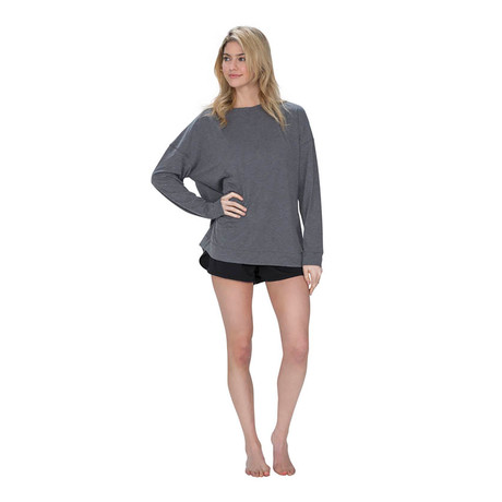 828 Women's Long Sleeve Easy Tee // Heather Gray (Medium)