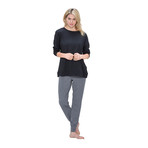 828 Women's Long Sleeve Easy Tee // Black (Medium)