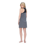 828 Women's Racer Flare Tank Dress // Heather Gray (Small)