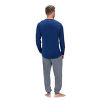 828 Men's Long Sleeve Easy Tee // Navy (Small)