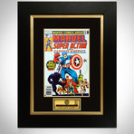 Captain America #1 Marvel Super Action // Stan Lee Signed Comic // Custom Frame