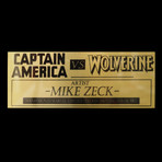 Captain America Vs Wolverine // Mike Zeck Signed Artwork // Custom Frame