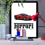 Red Ferrari (12"W x 16"H x 1"D)