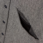 Granite Herringbone Flannel Shirt // Light Gray (S)